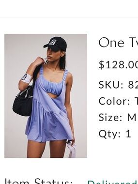 FP Movement by Free People Periwinkle Cutout Tank Dress - Lavender Blue